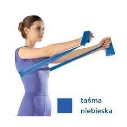 NIEBIESKA Taśma do rehabilitacji - opór mocny Halcamp