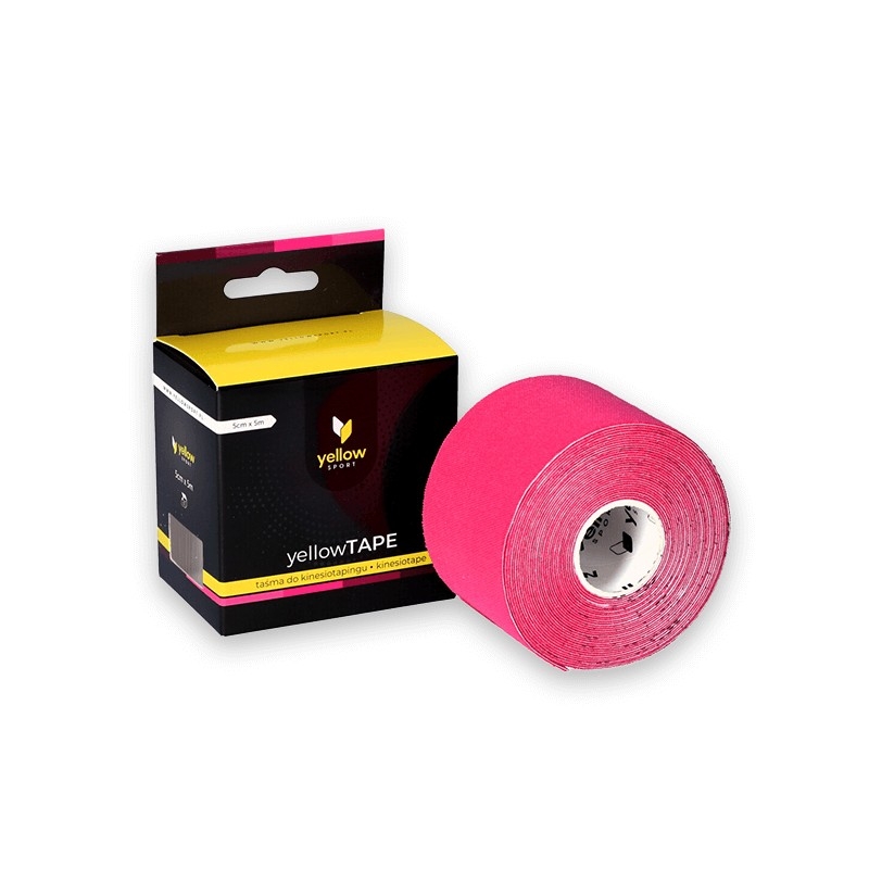 Jednokolorowa taśma do tapingu yellowTAPE 5cm x 5m